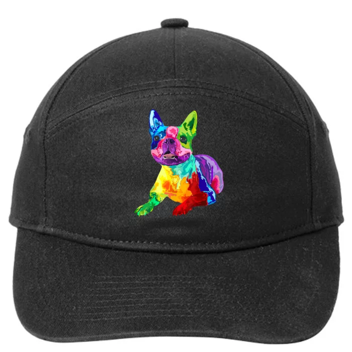 Dog Lover Gifts Boston Terrier Dog Colorful Boston Terrier 7-Panel Snapback Hat