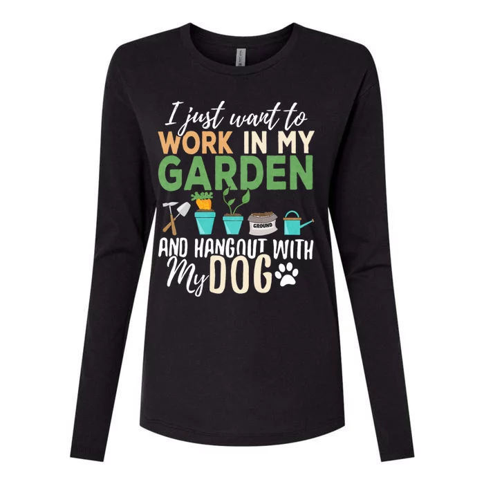 Dog Lover Gardener Garden Pet Gift Plants Womens Cotton Relaxed Long Sleeve T-Shirt