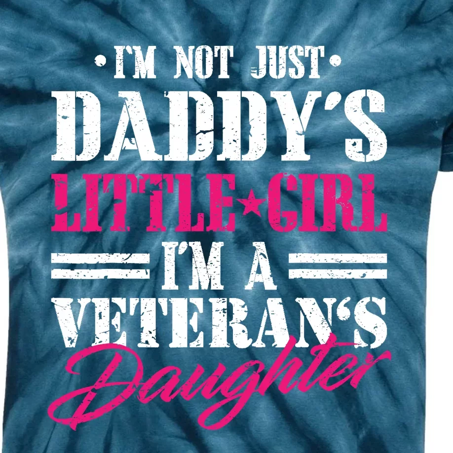 Daddys Little Girl Veteran Dad Veterans Day Gift Kids Tie-Dye T-Shirt