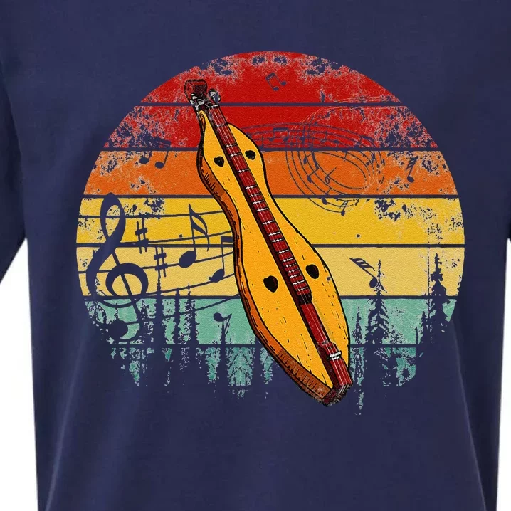 Dulcimer Lovers Guitar Retro Design Dulcimer Funny Sueded Cloud Jersey T-Shirt