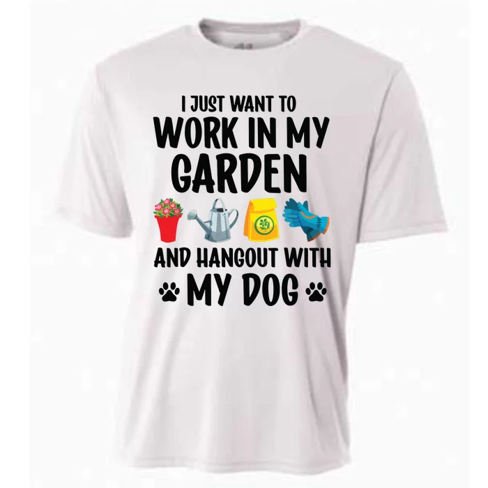 Dog Lover Gardener Garden Pet Plants Gardening Cooling Performance Crew T-Shirt