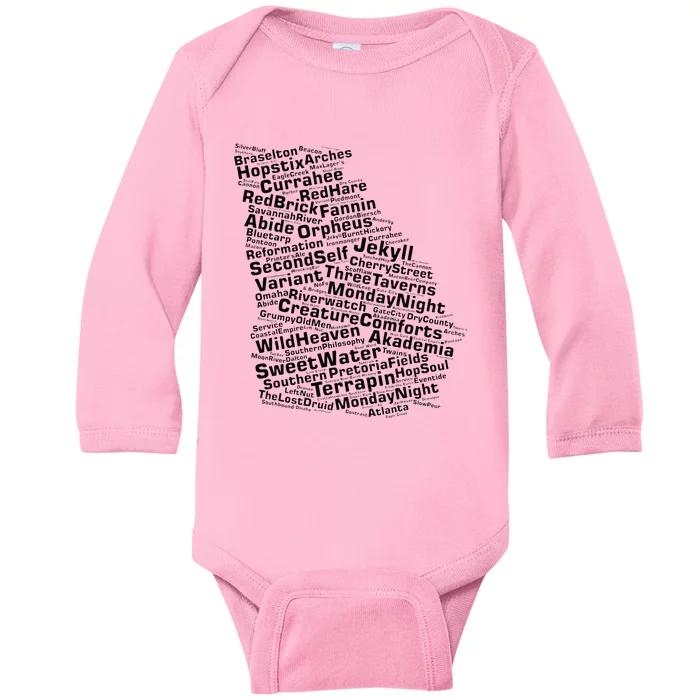 Drink Local Georgia Breweries Baby Long Sleeve Bodysuit