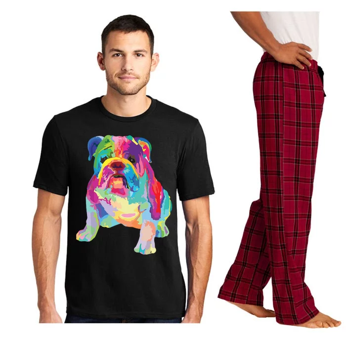 Dog Lover Gifts Women Colorful Cool English Bulldog Men Pajama Set