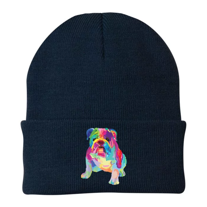 Dog Lover Gifts Women Colorful Cool English Bulldog Men Knit Cap Winter Beanie