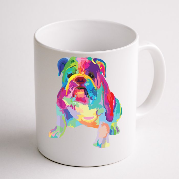 Dog Lover Gifts Women Colorful Cool English Bulldog Men Front & Back Coffee Mug