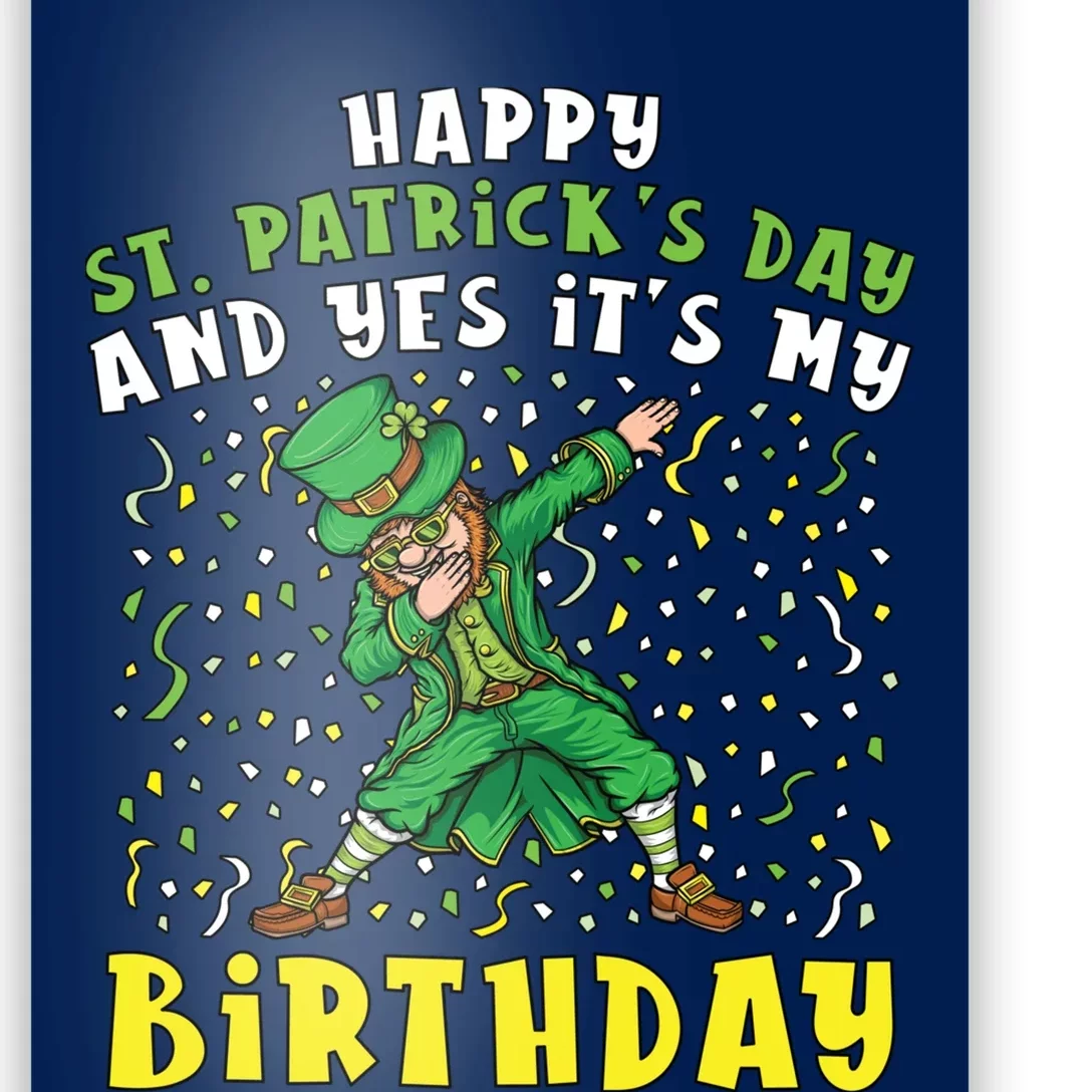 Dabbing Leprechaun Happy Saint PatrickS Day Boy Birthday Poster