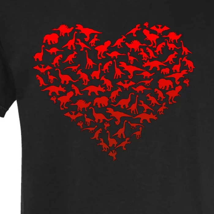 Dinosaur Love Heart Cute Valentines Day Garment-Dyed Heavyweight T-Shirt