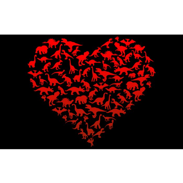 Dinosaur Love Heart Cute Valentines Day Bumper Sticker