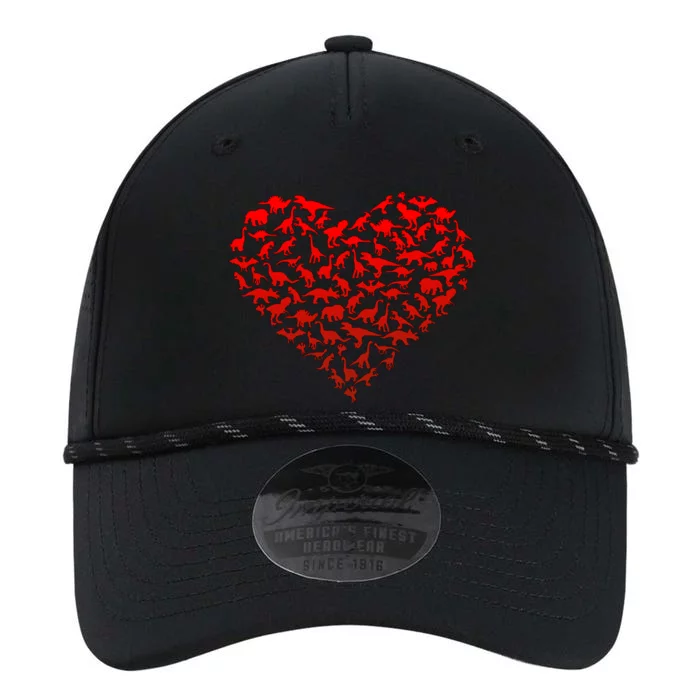 Dinosaur Love Heart Cute Valentines Day Performance The Dyno Cap