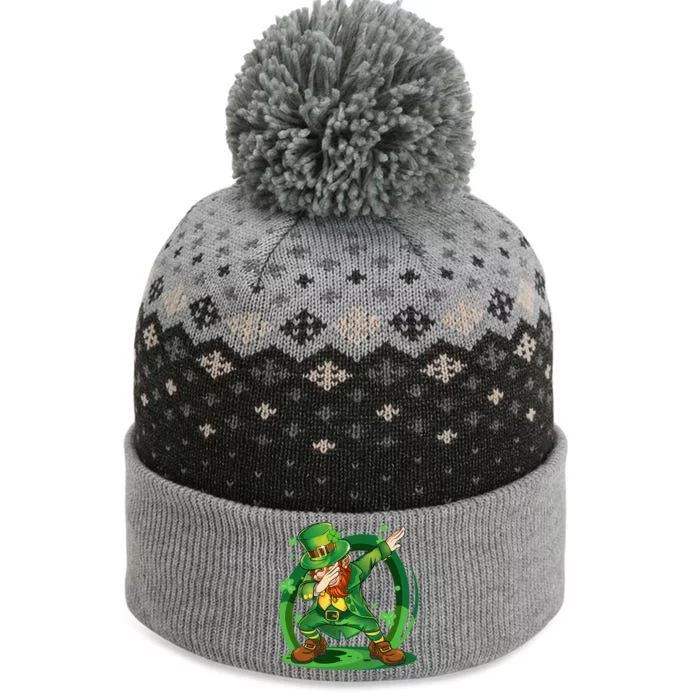 Dabbing Leprechaun Happy St Patricks Day The Baniff Cuffed Pom Beanie