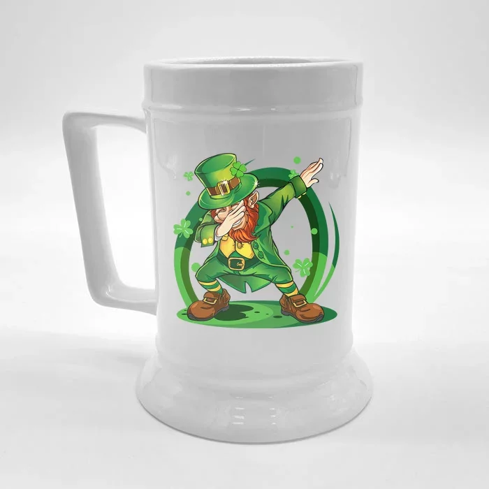 Dabbing Leprechaun Happy St Patricks Day Front & Back Beer Stein