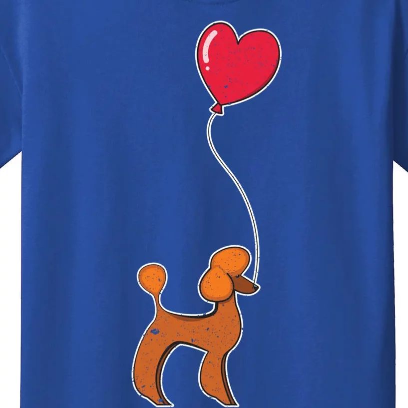 Dog Lover Heart Valentines Day Gift Animal Poodle Gift Kids T-Shirt