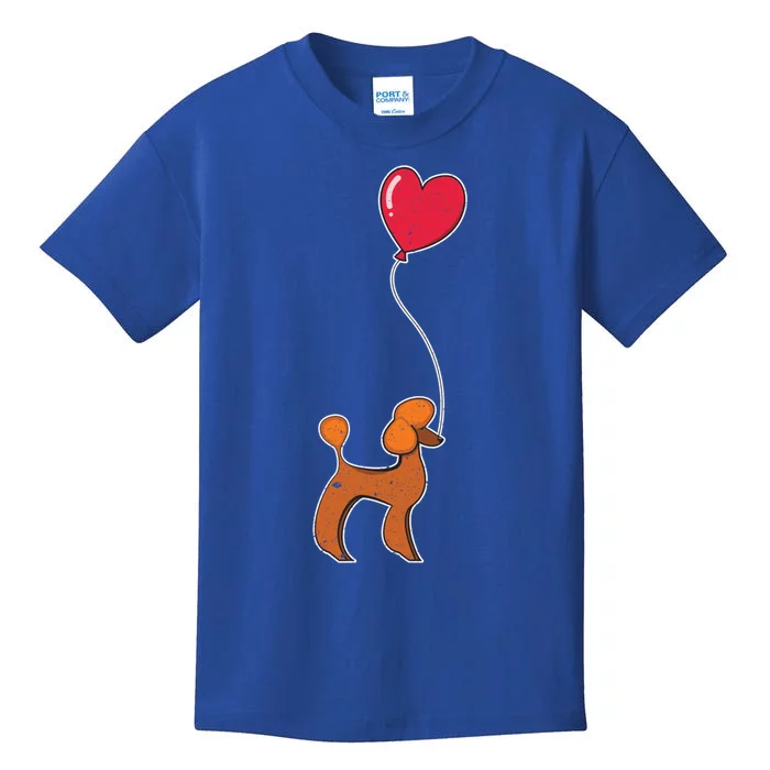 Dog Lover Heart Valentines Day Gift Animal Poodle Gift Kids T-Shirt