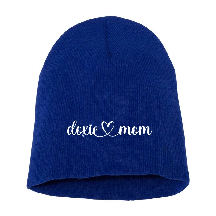 Dog Love Heart Doxie Mom Gift Short Acrylic Beanie