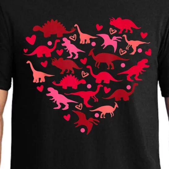 Dinosaur Love Heart T Rex Cute Valentines Day Pajama Set