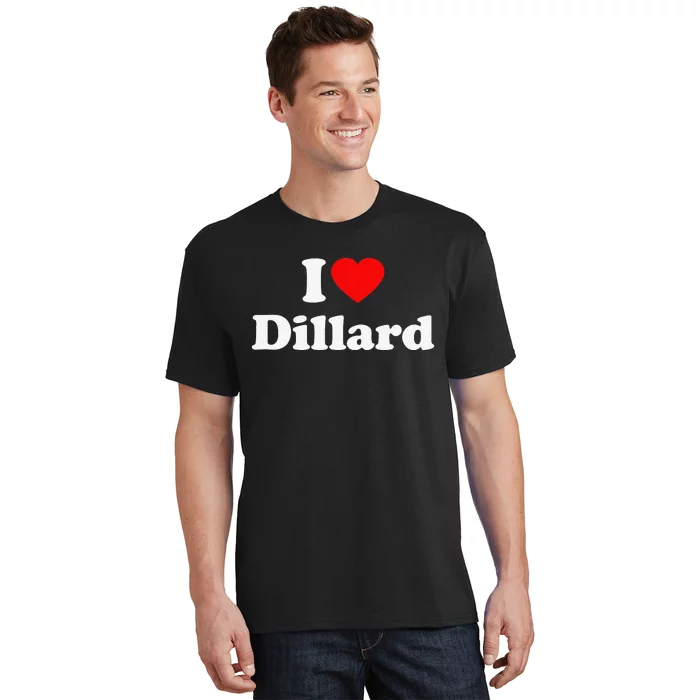 Dillard Love Heart College University Alumni T-Shirt