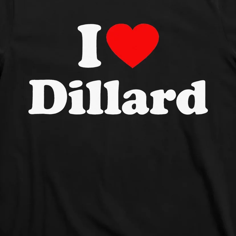 Dillard Love Heart College University Alumni T-Shirt