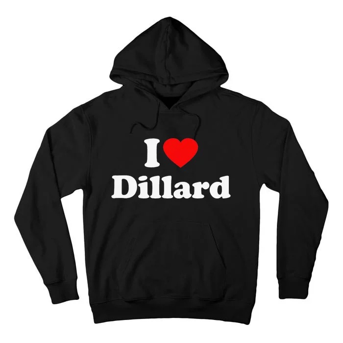 Dillard Love Heart College University Alumni Tall Hoodie