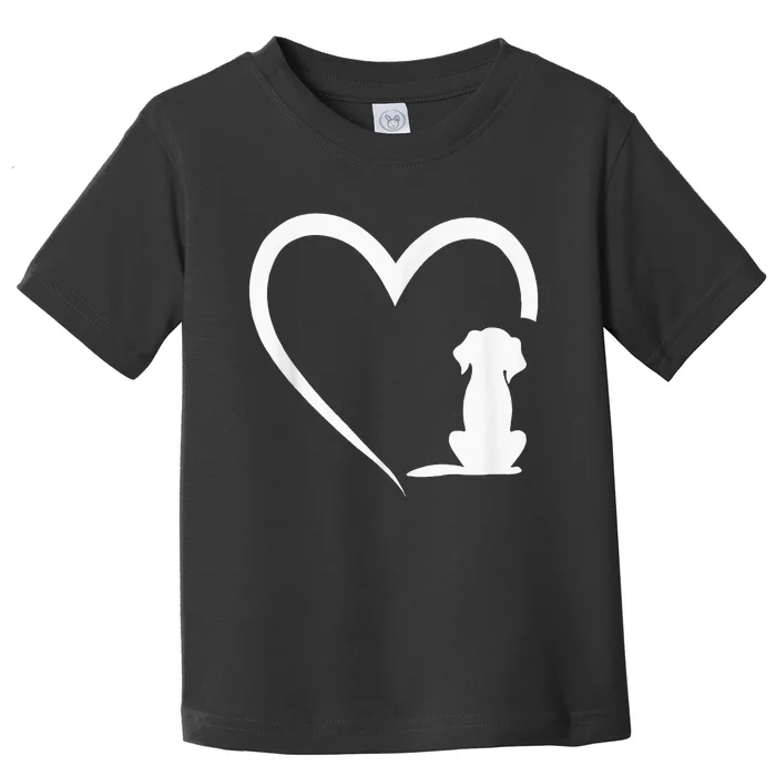 Dog Loves Heart dog paw Heart Dogs Toddler T-Shirt