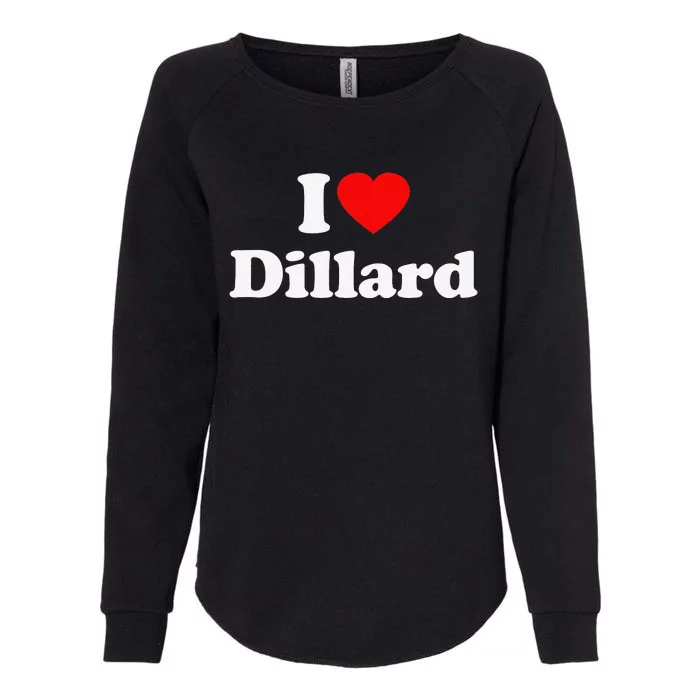 Dillard Love Heart College University Alumni Womens California Wash Sweatshirt