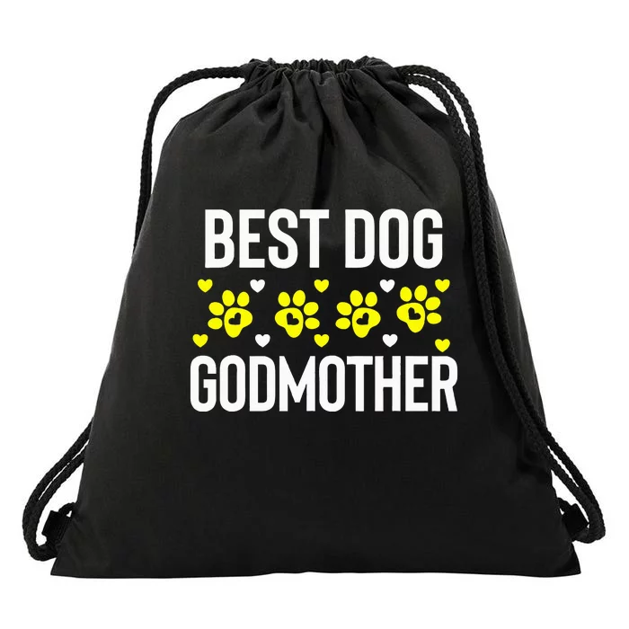 Dog Lover Holiday Christmas Best Dog Godmother Novelty Gifts Drawstring Bag