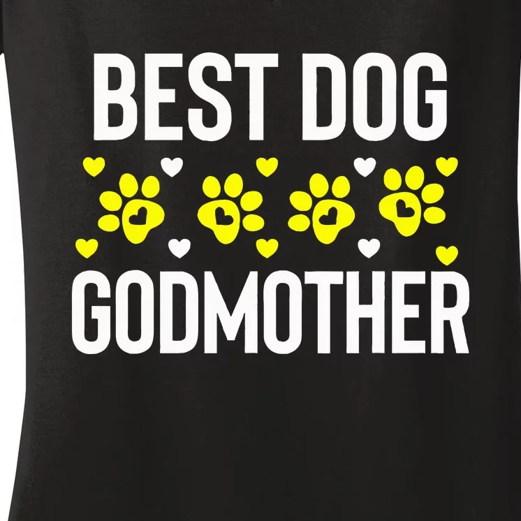 Dog Lover Holiday Christmas Best Dog Godmother Novelty Gifts Women's V-Neck T-Shirt