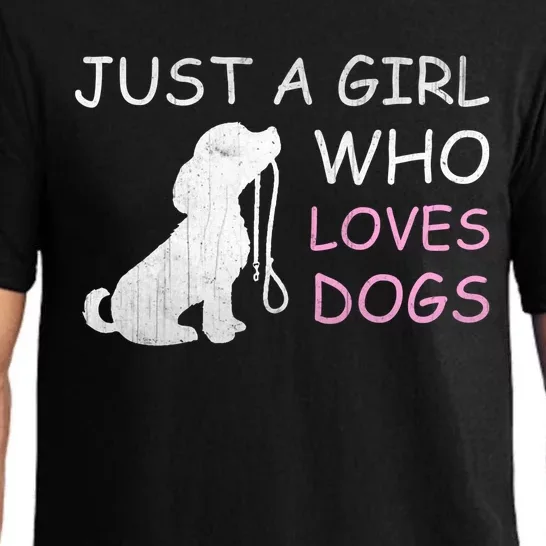 Dog Lover Hoodie Gift Just a Girl Who Loves Dogs Wo Pajama Set