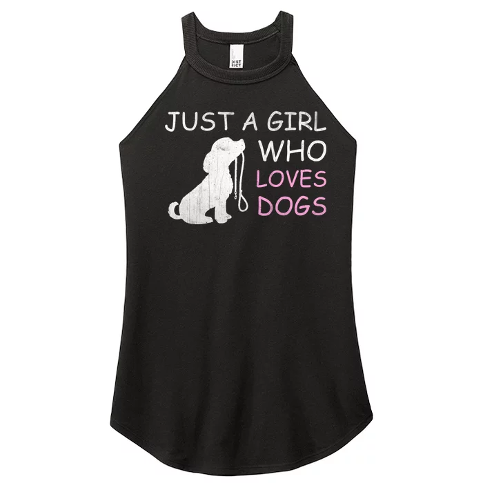 Dog Lover Hoodie Gift Just a Girl Who Loves Dogs Wo Women’s Perfect Tri Rocker Tank