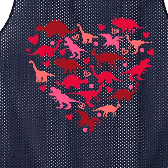 Dinosaur Love Heart T Rex Cute Valentines Day Boy Toddlers Mesh Reversible Basketball Jersey Tank