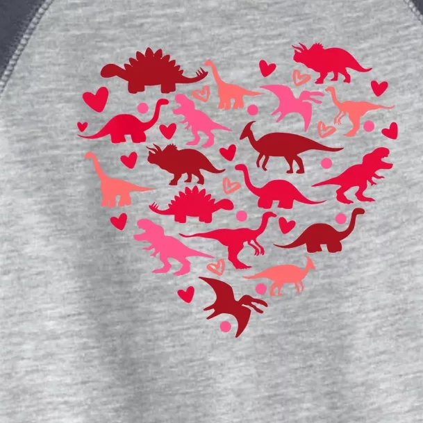 Dinosaur Love Heart T Rex Cute Valentines Day Boy Toddlers Toddler Fine Jersey T-Shirt