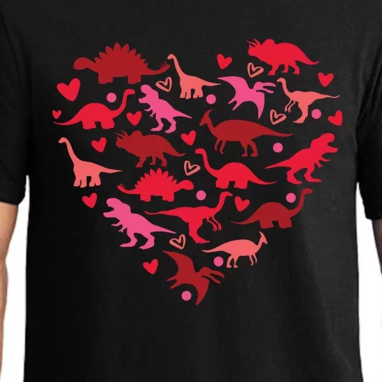 Dinosaur Love Heart T Rex Cute Valentines Day Toddlers Pajama Set