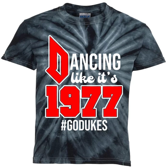 Dancing Like ItS 1977 Godukes Kids Tie-Dye T-Shirt