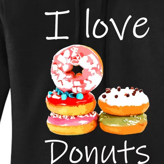 Donut Lover I Love Donuts Doughnut Sprinkles Women's Pullover Hoodie