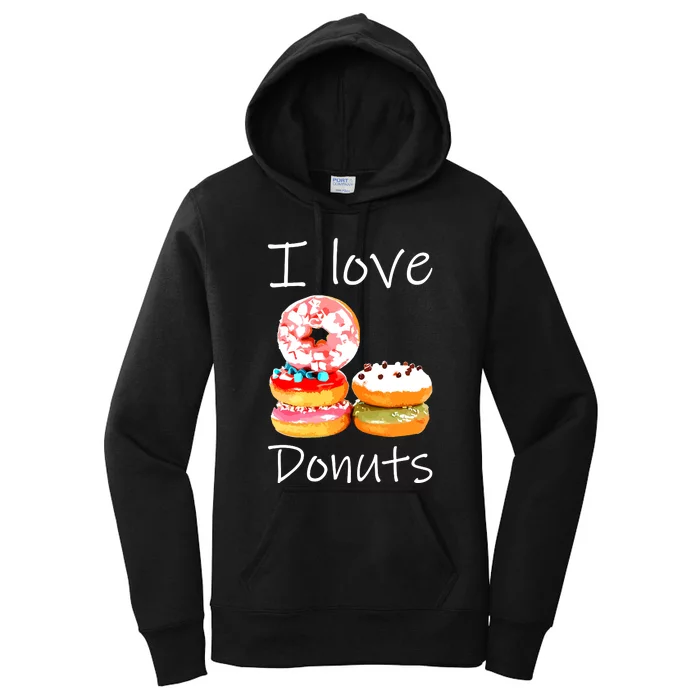 Donut Lover I Love Donuts Doughnut Sprinkles Women's Pullover Hoodie