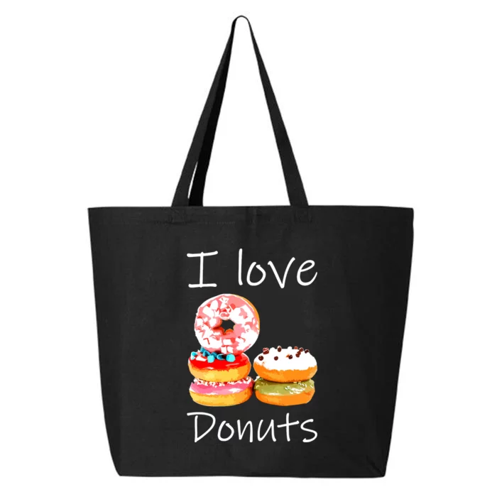 Donut Lover I Love Donuts Doughnut Sprinkles 25L Jumbo Tote