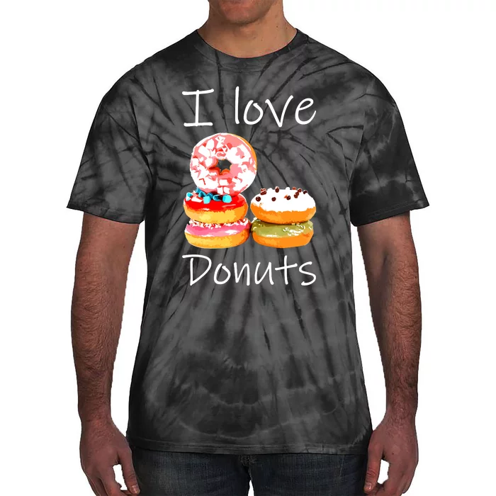 Donut Lover I Love Donuts Doughnut Sprinkles Tie-Dye T-Shirt