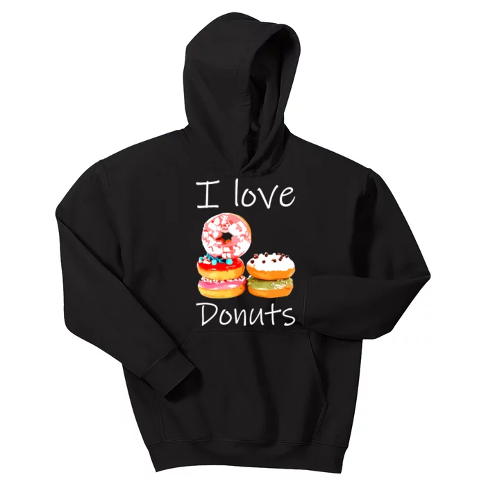 Donut Lover I Love Donuts Doughnut Sprinkles Kids Hoodie