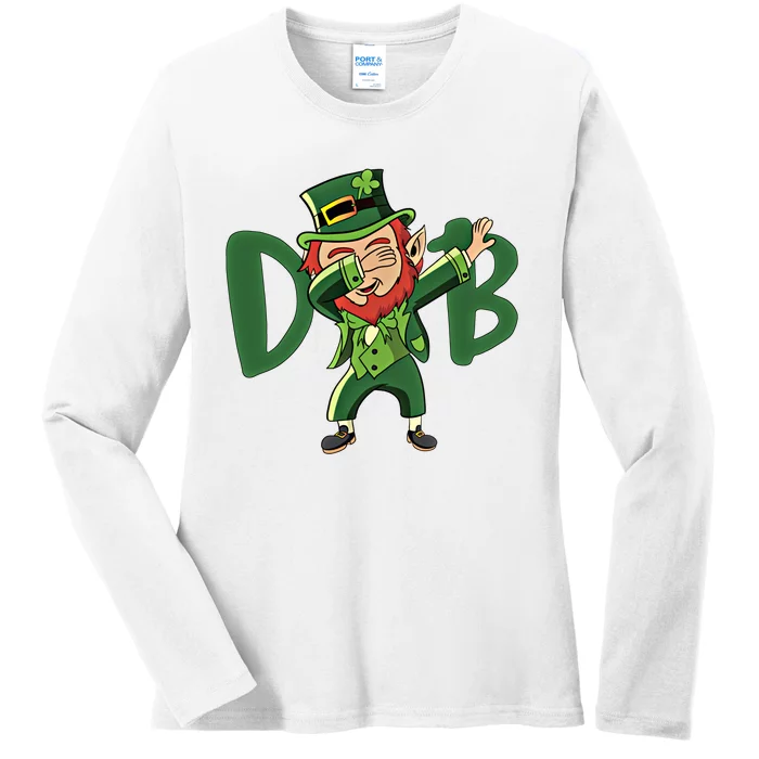 Dabbing Leprechaun Irish St PatrickS Day Gift Meaningful Gift Ladies Long Sleeve Shirt