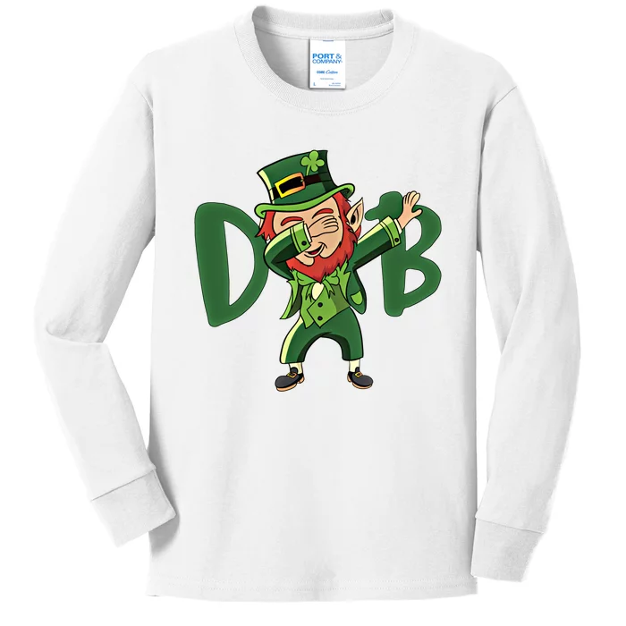 Dabbing Leprechaun Irish St PatrickS Day Gift Meaningful Gift Kids Long Sleeve Shirt