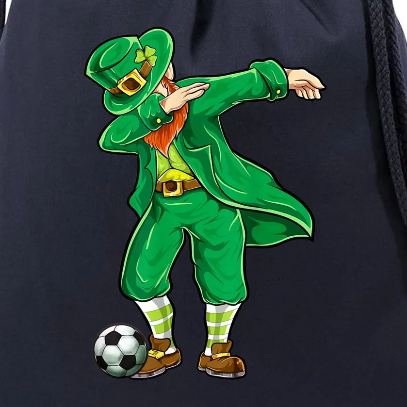 Dabbing Leprechaun Irish Soccer Football St Patricks Day Drawstring Bag