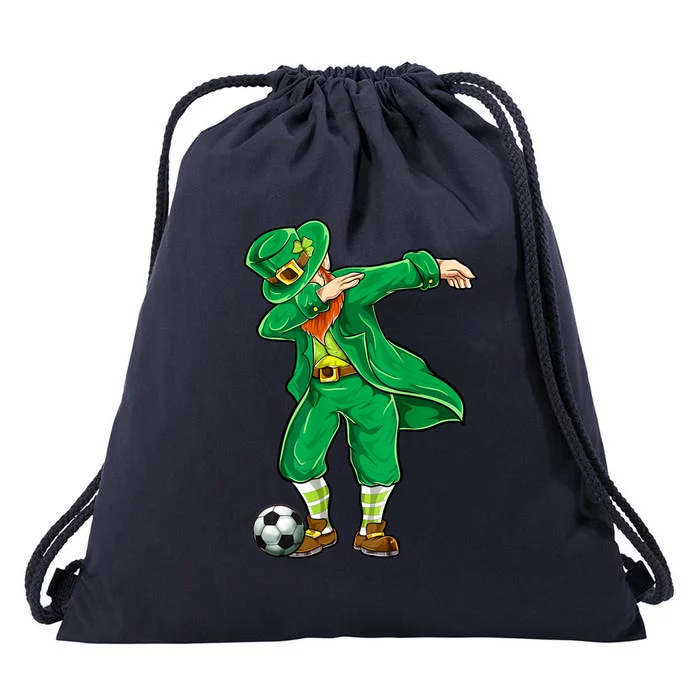 Dabbing Leprechaun Irish Soccer Football St Patricks Day Drawstring Bag