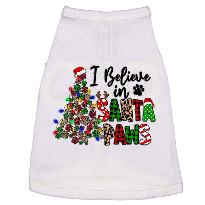 Dog Lover I Believe In Santa Paws Cute Christmas Paw Tree Gift Doggie Tank