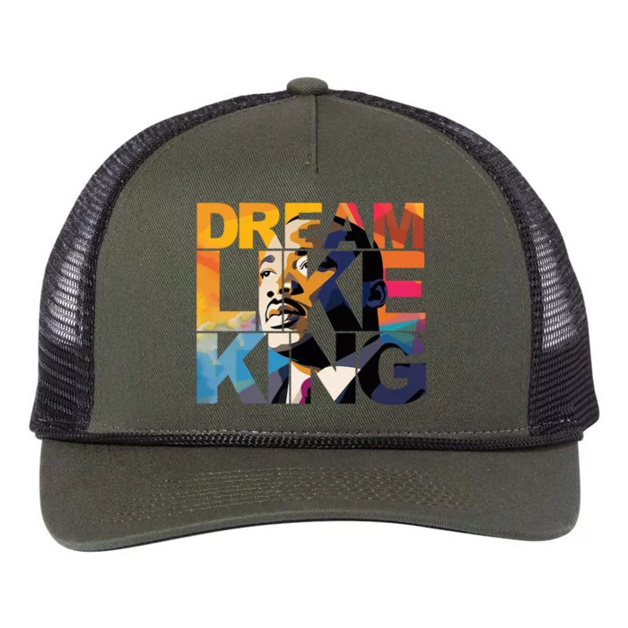 Dream Like King Martin Luther King Day Retro Rope Trucker Hat Cap