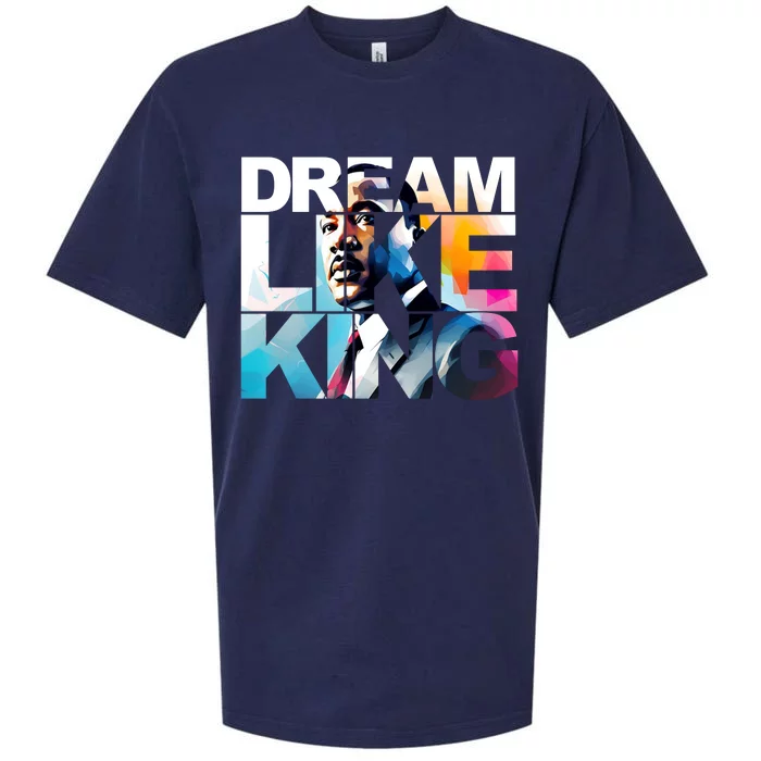 Dream Like King Martin Luther King Day Black History Sueded Cloud Jersey T-Shirt