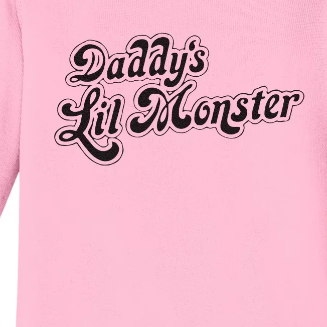 Daddys Lil Little Monster Baby Long Sleeve Bodysuit