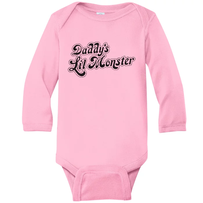 Daddys Lil Little Monster Baby Long Sleeve Bodysuit