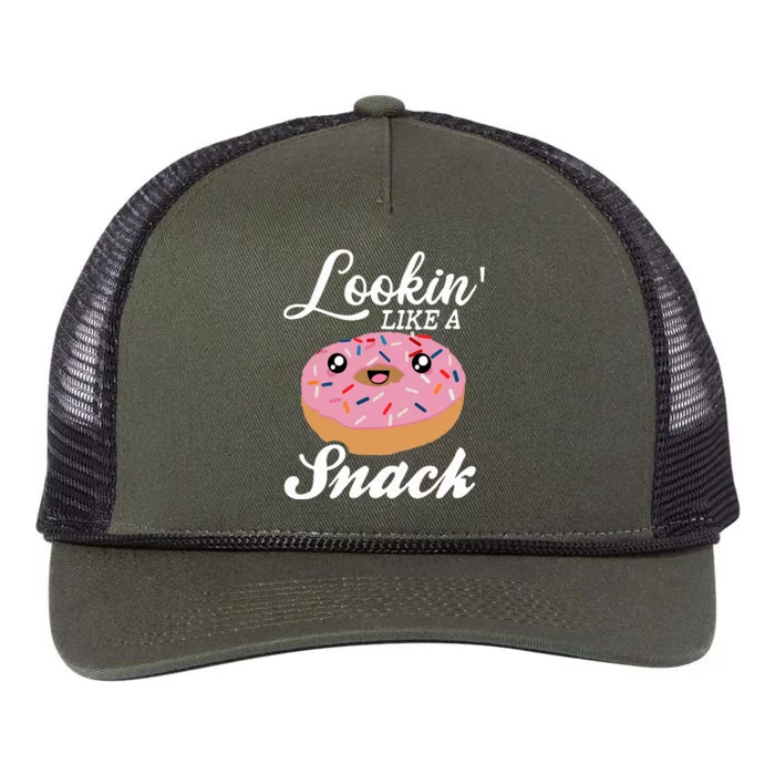 Donut  Looking Like A Snack Retro Rope Trucker Hat Cap