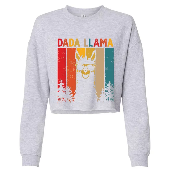 Dada Llama Lover Gift For Cropped Pullover Crew