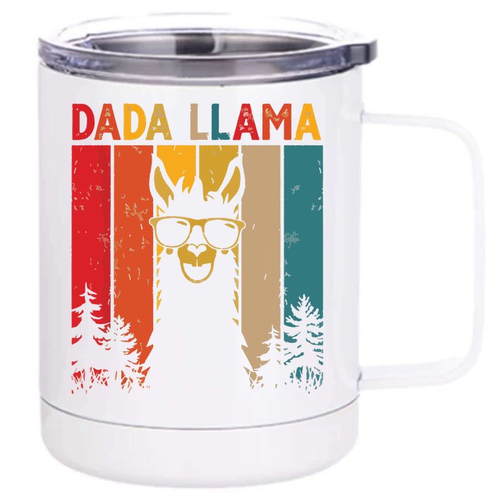 Dada Llama Lover Gift For Front & Back 12oz Stainless Steel Tumbler Cup