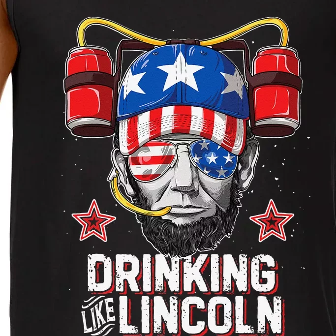 Drinking Like Lincoln 4th of July   Abraham Merica Comfort Colors® Tank Top